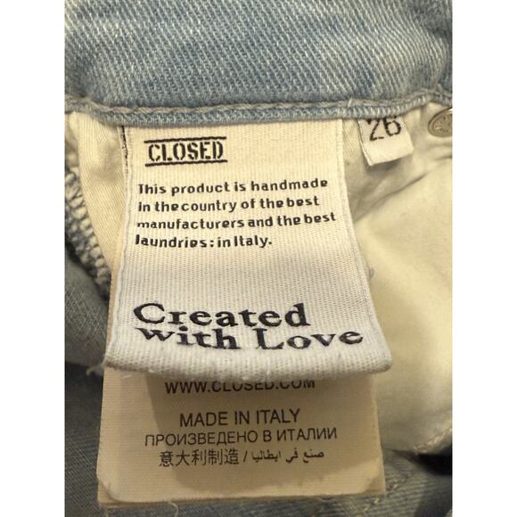 Closed Glow Up High Rise Wide Leg Jeans Women’s 26 Light Blue. C91304-03-CH - Picture 5 of 10